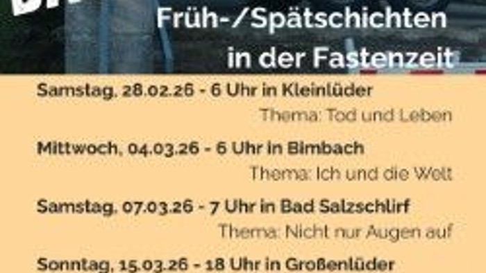 Plakat Frühschichten