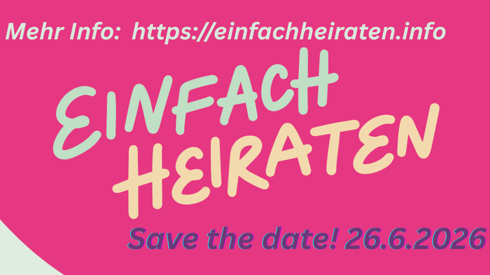 Auch im Evangelischen Kirchenkreis Hagen können Menschen am 26. Juni 2026 "einfach heiraten".