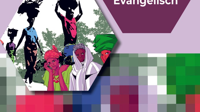 Werbeplakat für das Programm der Evangelischen Kirchengemeinde Staaken März/April 2026 mit bunter Pixelkunst und dem Hashtag **#StaakenEvangelisch**.