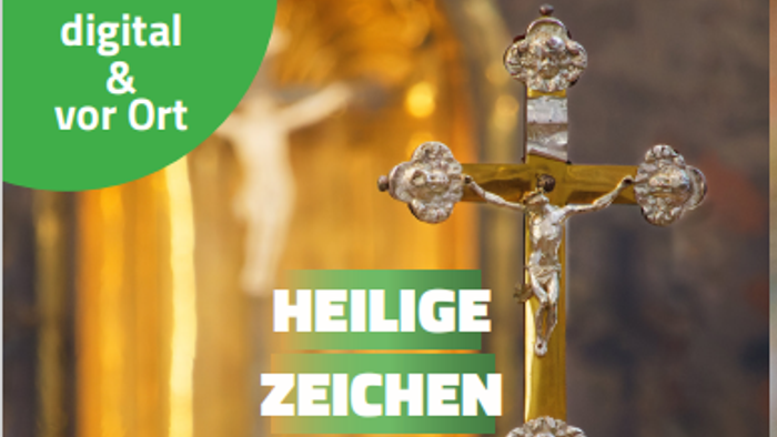 „Online-religiöse Veranstaltung, die heilige Zeichen, Rituale und Symbole in Online- und Präsenzformaten am 14. März erkundet.“