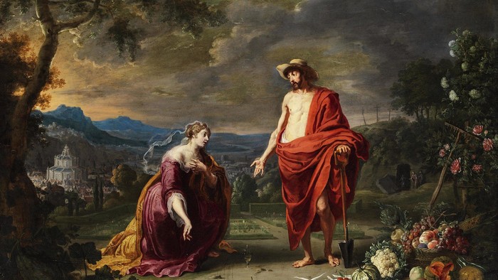 Maleri af Willem Forchont: Noli me tangere