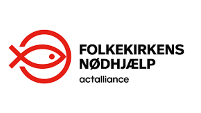 Folkekirkens Nødhjælp logo med