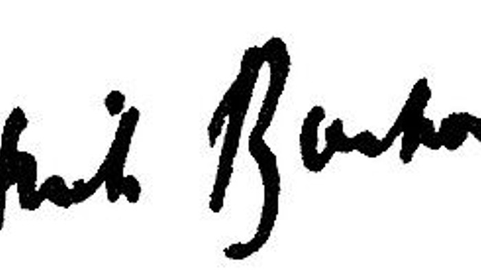 Unterschrift von Stefan Bucher.