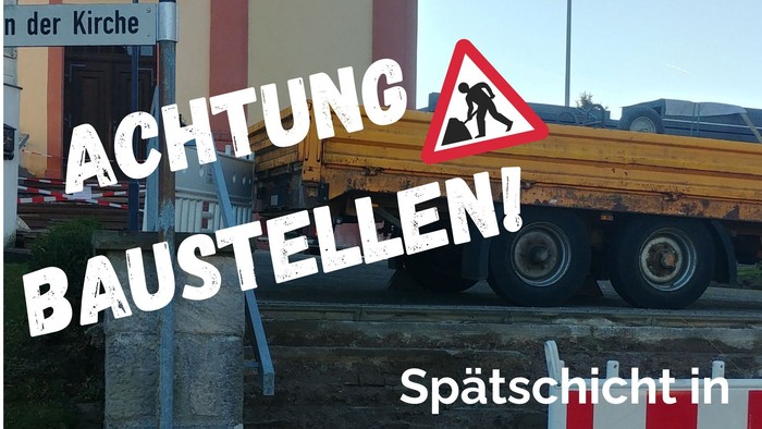 Baustelle mit LKW