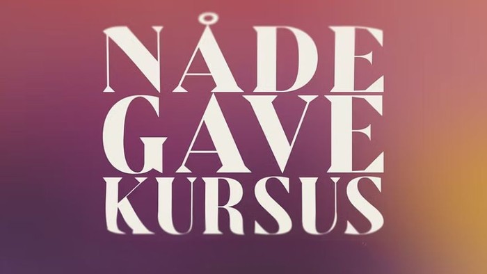 Farverigt gradientbaggrund med stiliseret tekst, der lyder 