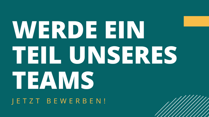 Bewirb dich jetzt und werde Teil unseres Teams – deutsche Handlungsaufforderung zur Jobbewerbung.