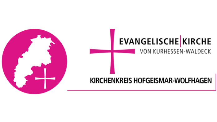 Evangelisches Kirchenlogo mit Karte und Text
