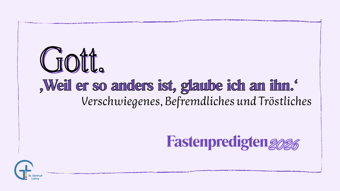 „Fastenpredigtsammlung mit deutschem Titel und Zitat über den Glauben an Gottes Einzigartigkeit, datiert 2026.“
