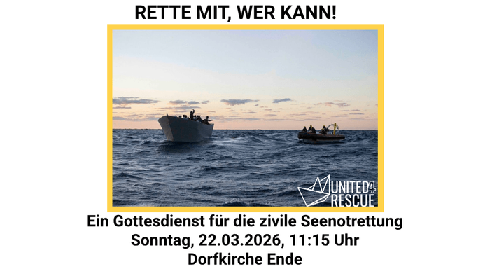 Plakat für den Gottesdienst 