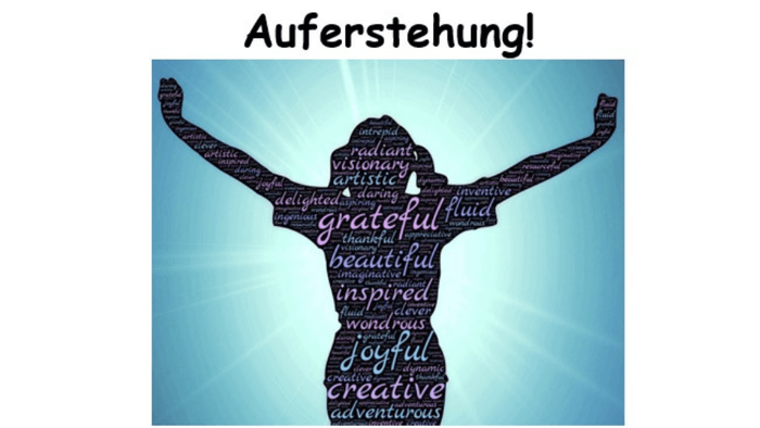 Plakat zu den Ostergottesdiensten 2026. Der Text sag 