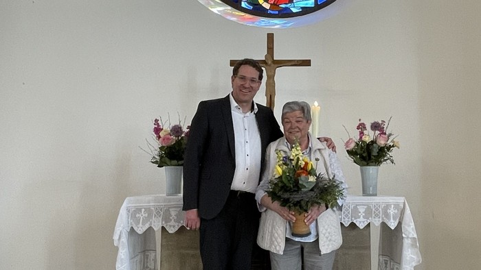 Verabschiedung von Küsterin Margret Schrader durch Pfr. Marcus Brünger