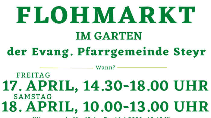 Termine Flohmarkt im Garten