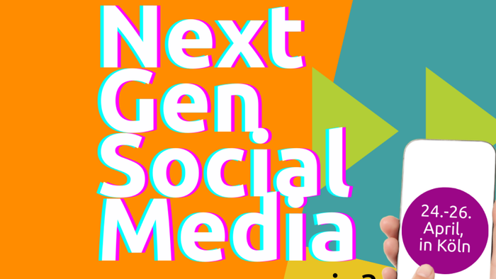**Werbung für die Next Gen Social Media-Veranstaltung in Köln vom 24. bis 26. April – jetzt teilnehmen!**