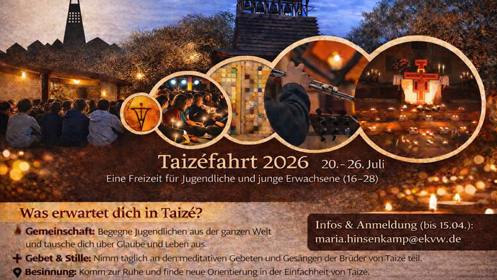 Die Fahrt nach Taizé richtet sich an Jugendliche und junge Erwachsene.