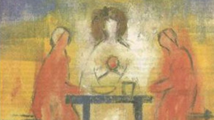 Drei Personen am Tisch