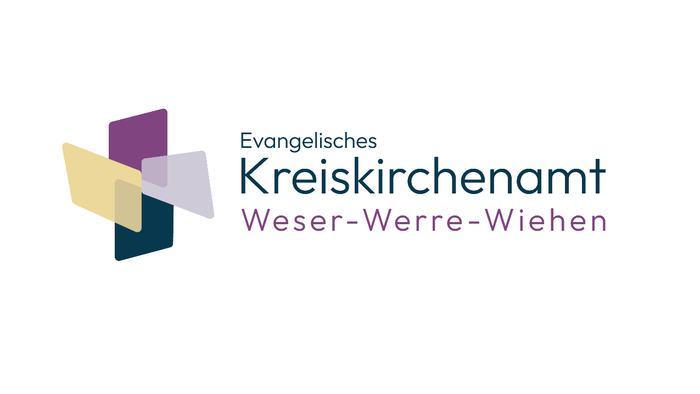 Logo für das Evangelische Kreiskirchenamt Weser-Werre-Wiehen, eine regionale Dienststelle der Evangelischen Kirche in Deutschland.