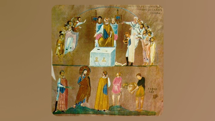 Gemälde: Pilatus richtet über Jesus