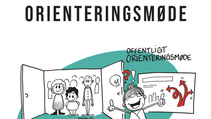 Illustration, der forklarer forskellige tilgange til at organisere et orienteringsmøde med personer og beslutningsgange.