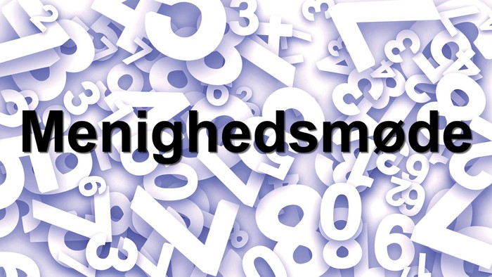 En tekstureret baggrund med store, overlappende tal med ordet 