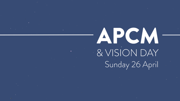 Promotional graphic for APCM & Vision Day event scheduled on Sunday, 26 April.