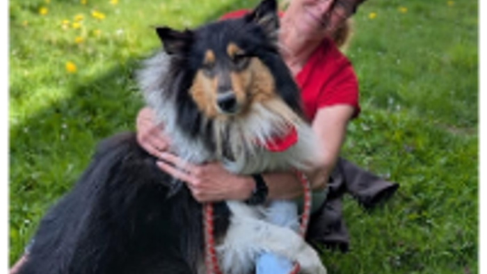 Tanja und Therapiehund Nita