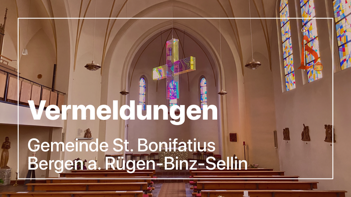 Vermeldungen zur Gemeinde St. Bonifatius in Bergen a. Rügen-Binz-Sellin