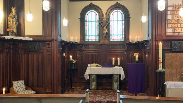 Altarraum Kapelle Rangsdorf.