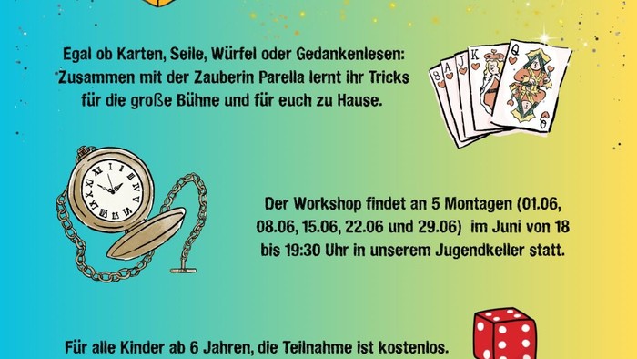 Meldet euch zu unserem Zauberworkshop an!