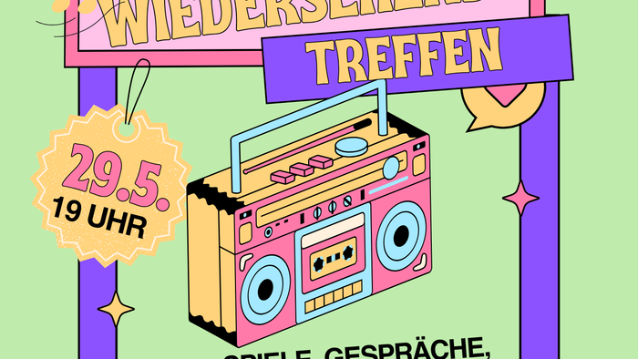 Werbeplakat für das Konfi-Wiedersehens-Treffen