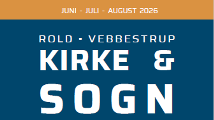 Plakat for Rold-Vebbestrup Kirke & Sogns arrangementer planlagt fra juni til august 2026.