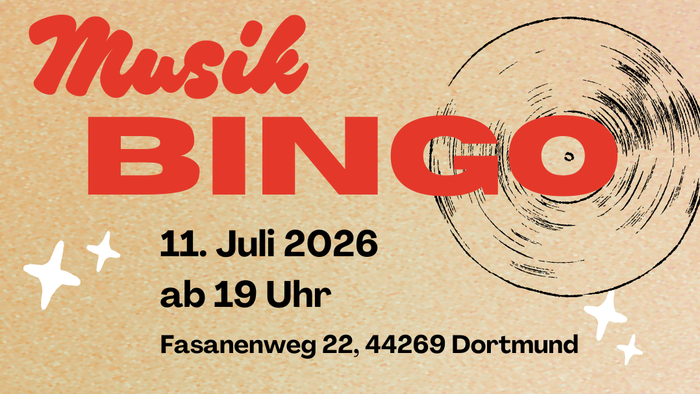 Eine Einladung für das Musik-Bingo 