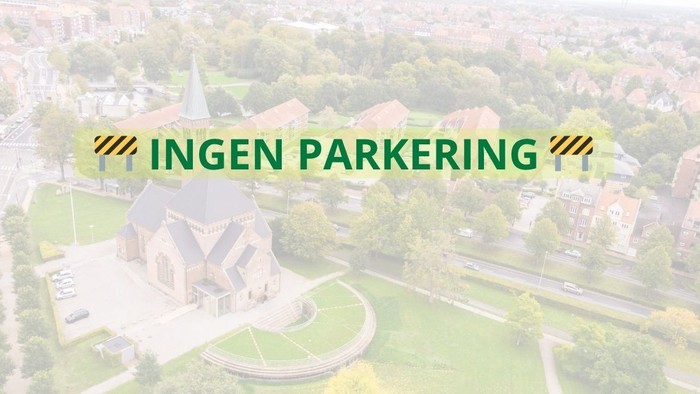 Billede med tekst: Ingen parkering 