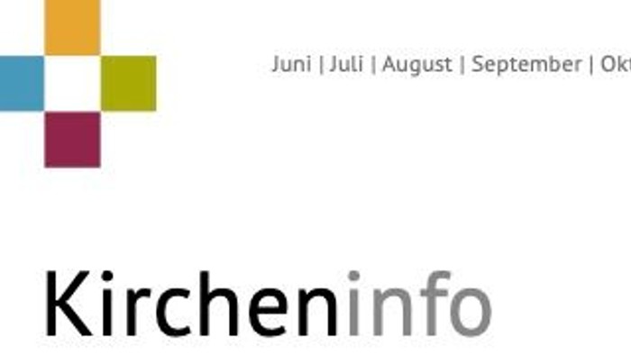 Das Titelbild der Kircheninfo mit der Blüte einer rosafarbenen Strockrose