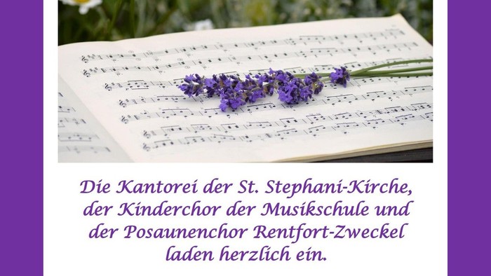 Plakat für eine kostenlose Sommer-Singveranstaltung am 5. Juli 2026 in der St. Stephani-Kirche mit Musik und Erfrischungen.