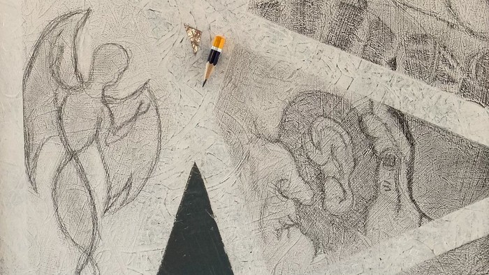 Tegning fra Tegn på Liv i Skt. Lukas Kirke