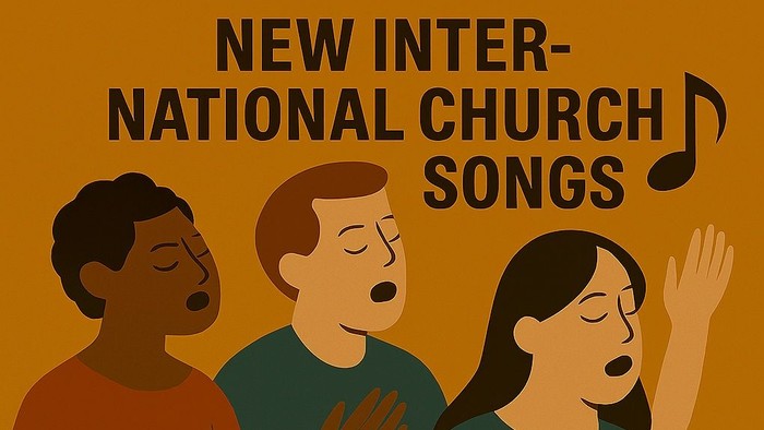 Plakat lädt zum gemeinsamen Singen internationaler Kirchenlieder am 20. Juni 2026 im Lutherhaus in Dublin ein.