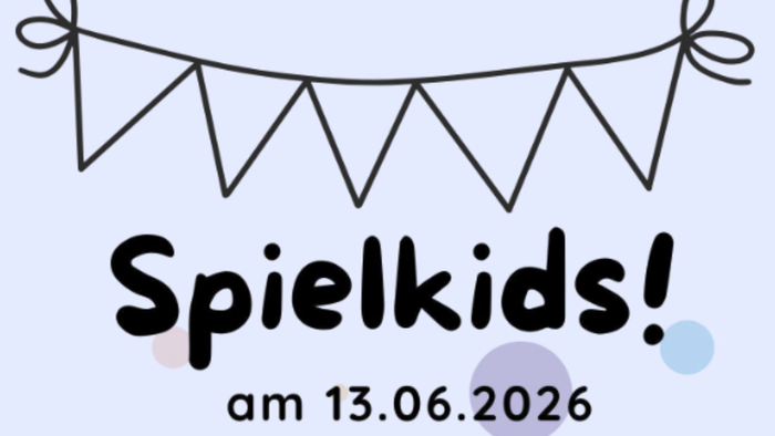 Einladung zu einer Kinderspielveranstaltung am 13. Juni 2026 von 11 bis 13 Uhr.