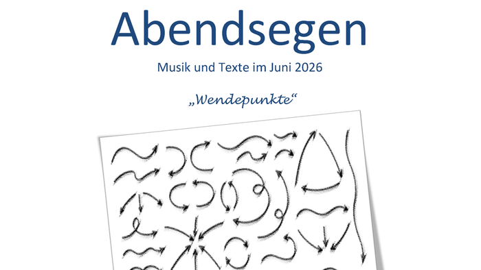 **Einladungsplakat für einen Abendgottesdienst mit Musik und Texten unter dem Titel „Wendepunkte“ am 13. Juni 2026 in der Dorfkirche Dahl.**