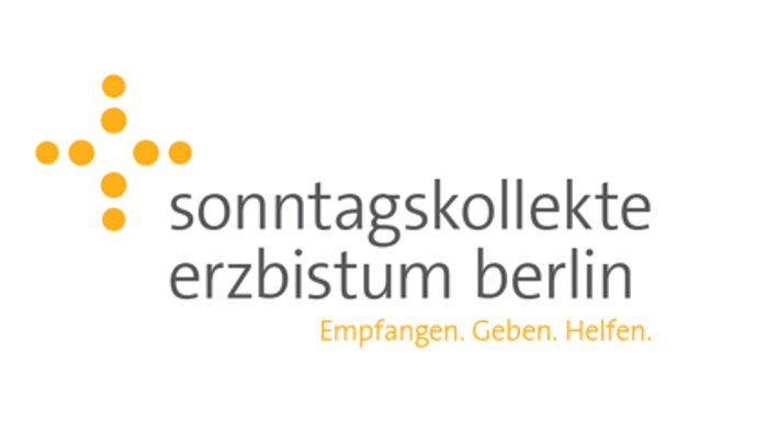 Logo Sonntagskollekte des Erbistums Berlin mit dem Slogan