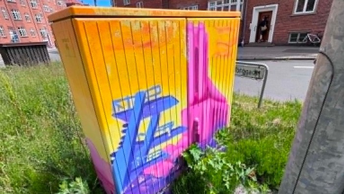Street art af Skt. Lukas Kirke