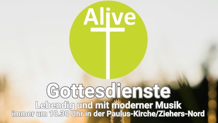 Plakatwerbung für lebendige Gottesdienste mit moderner Musik in St. Lioba mit Angabe konkreter Termine und Uhrzeiten.