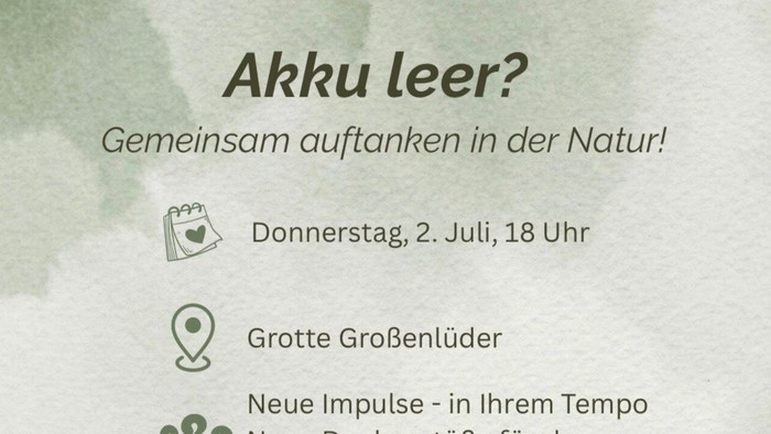 Werbeflyer Akku leer?