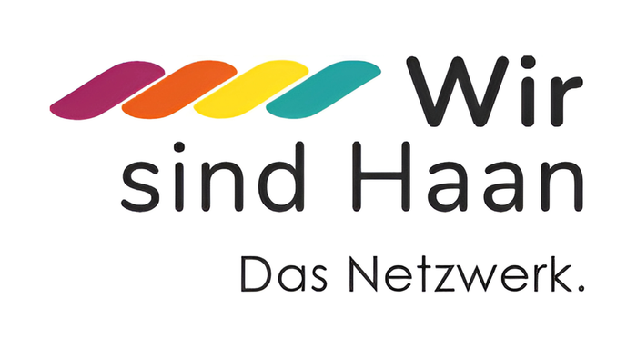 Bunter Logo mit Text