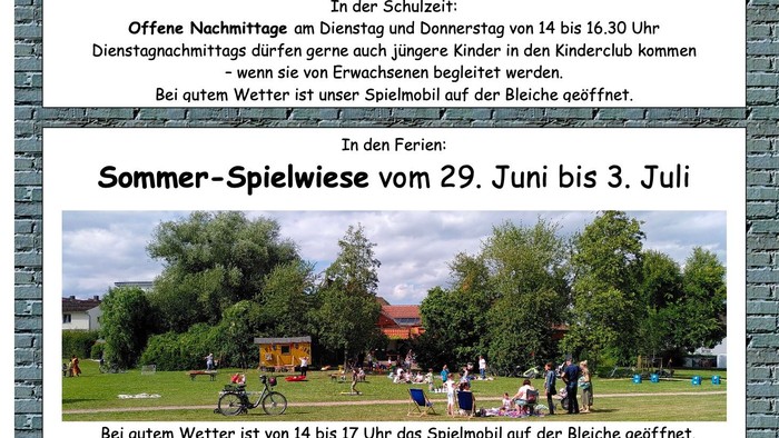 Sommerpielwiese vom 29.06.-03.07.