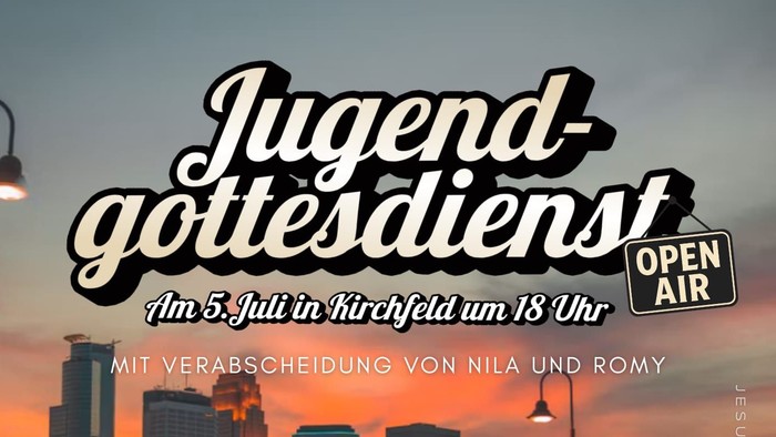 Jugendgottesdienst am 5.7. um 18 Uhr im Gemeindegarten Neureut Kirchfeld
