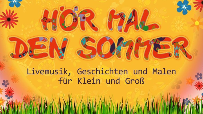 Bunter Sommerhintergrund mit Text 