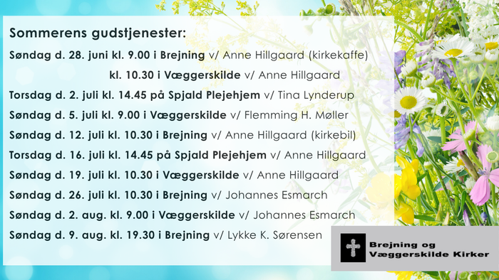 sommerens gudstjenester 2026