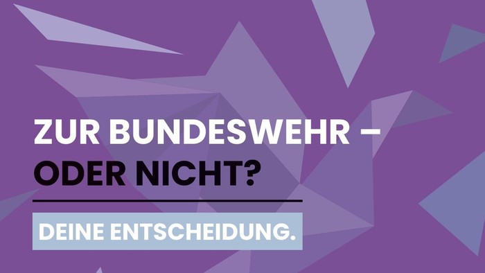 Eine deutsche Frage zum Eintritt in die deutsche Bundeswehr mit dem fettgedruckten Ausdruck **