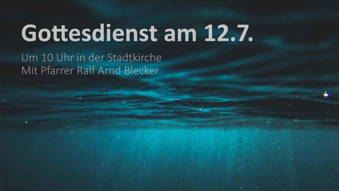 Gottesdienst-Motiv tiefes Wasser