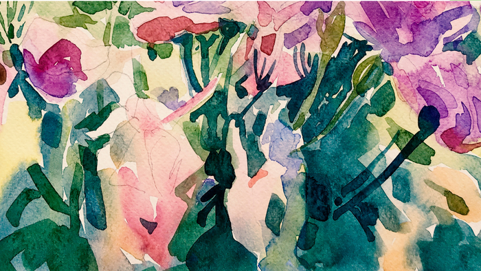 Gemälde mit Blumen